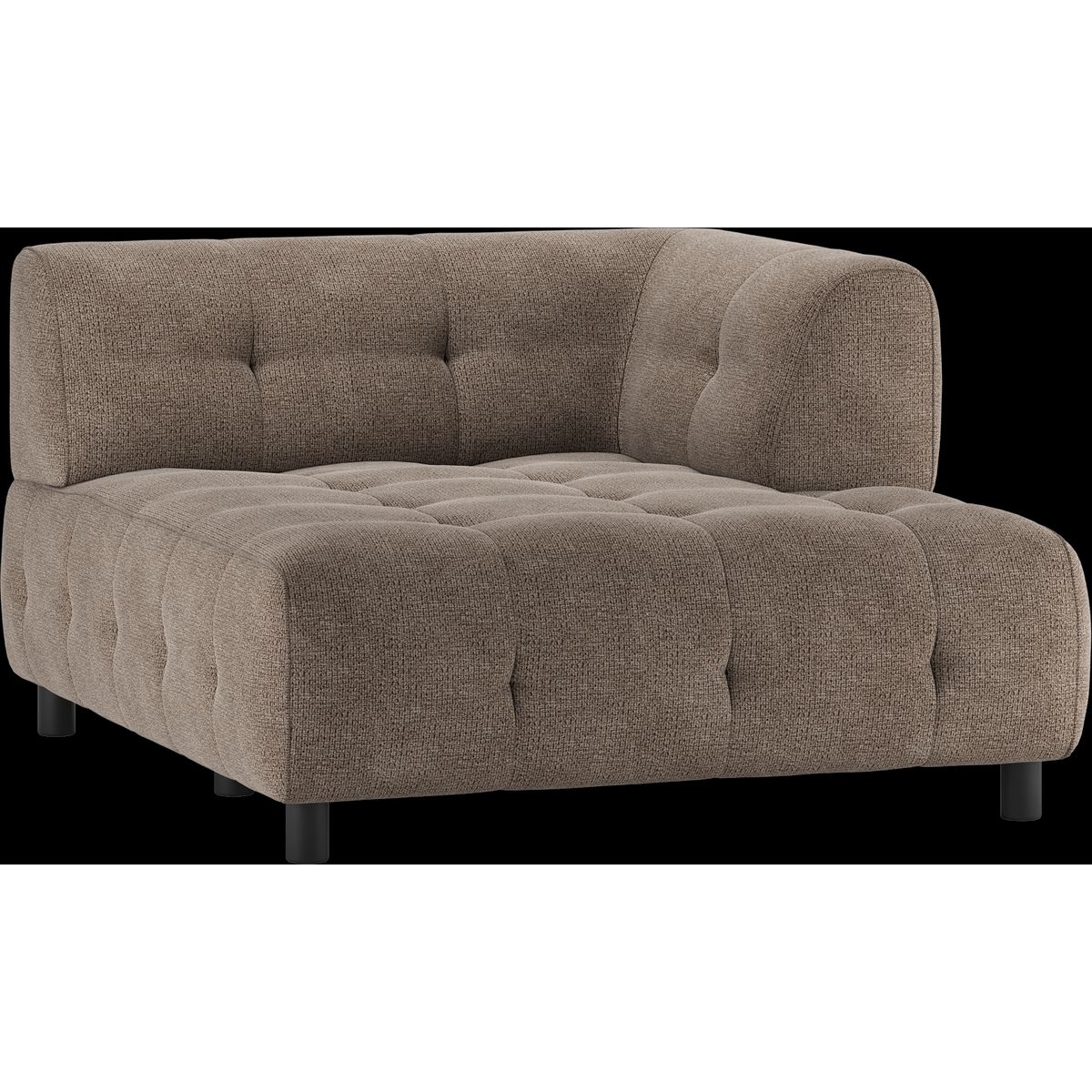 Louis Modulære sofa 1,5 chaiselong med arm højre, chenille kaffe H73x140x122 cm