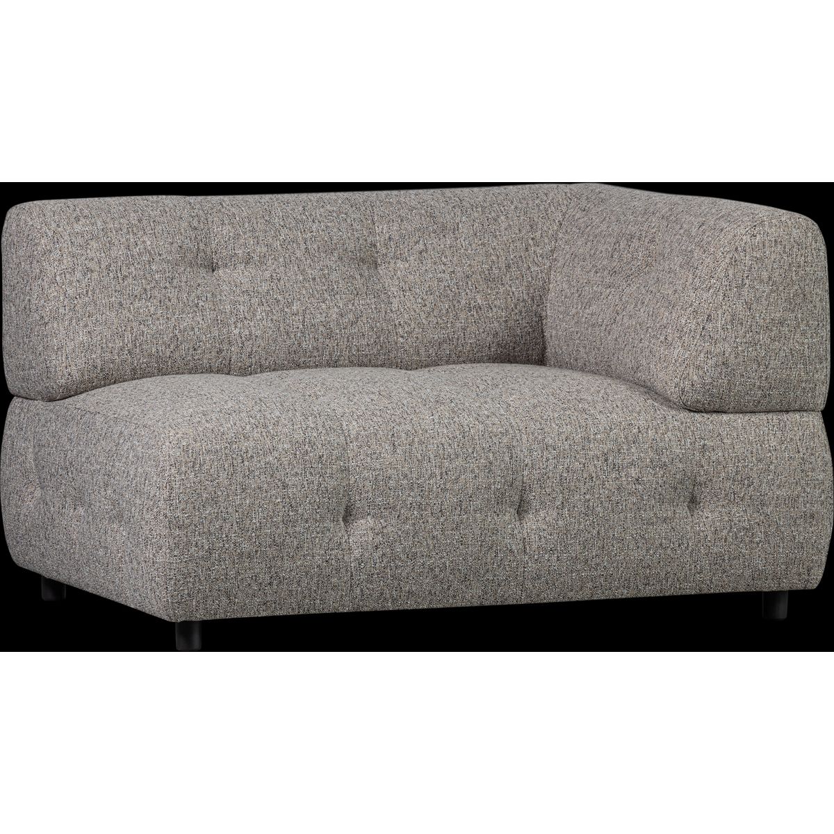 Louis Modulære sofa 1,5-sæder med arm højre, grov melange kaffe H73x90x122 cm