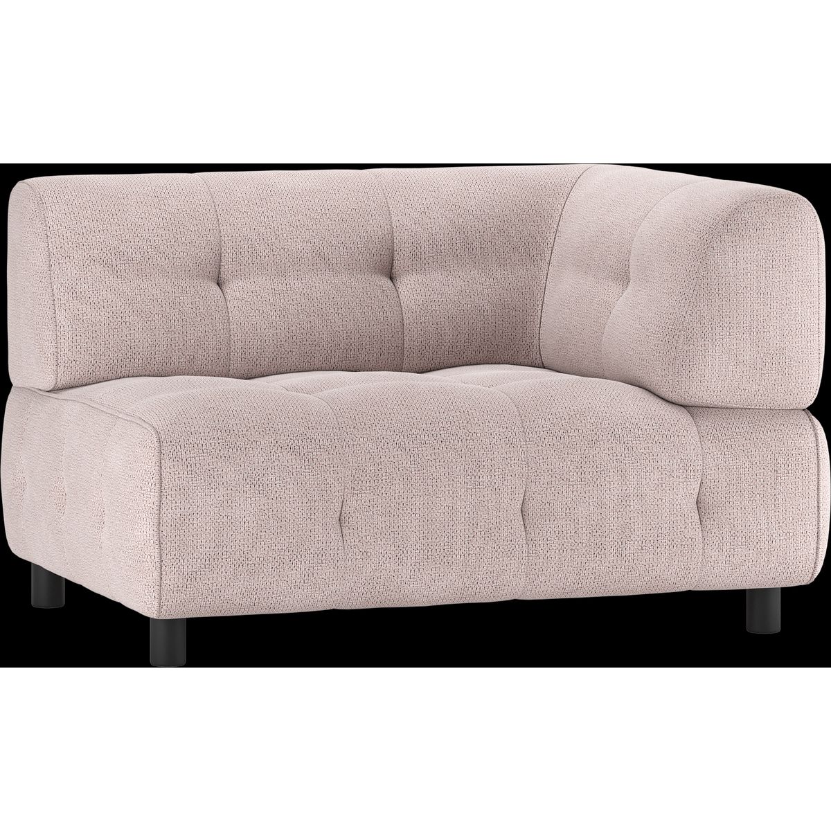 Louis Modulære sofa 1,5-sæder med arm højre, chenille lyserød H73x90x122 cm