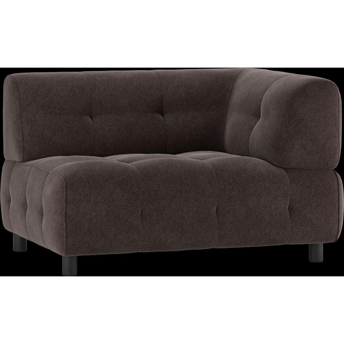 Louis Modulære sofa 1,5-sæder med arm højre, vævet stof kaffe H73x90x122 cm