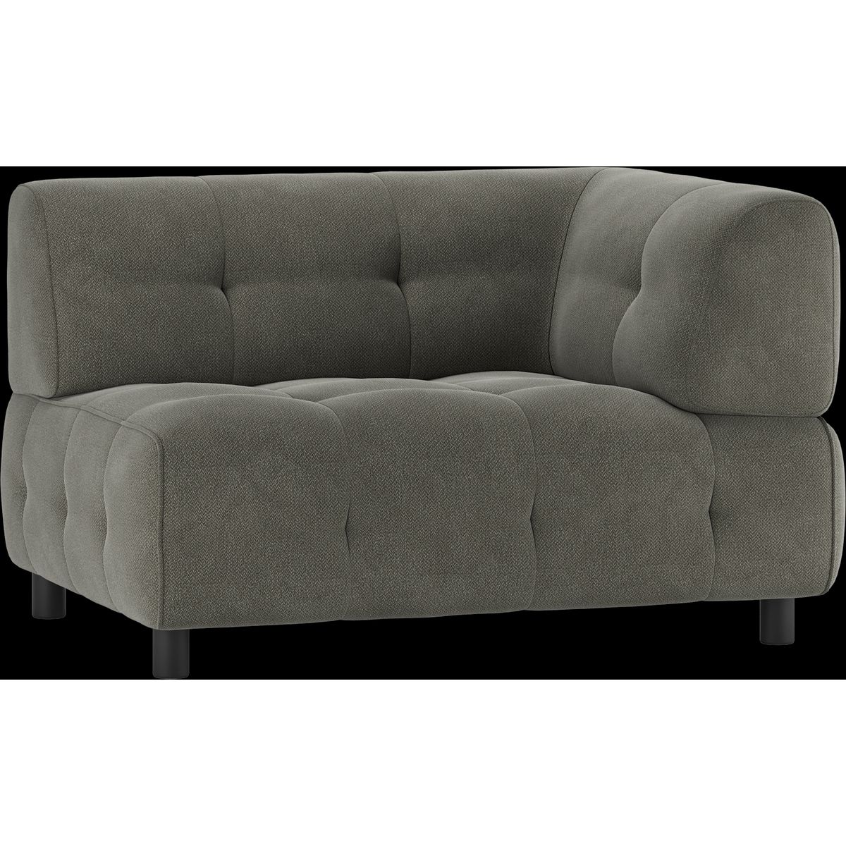 Louis Modulære sofa 1,5-sæder med arm højre, vævet stof grøn H73x90x122 cm