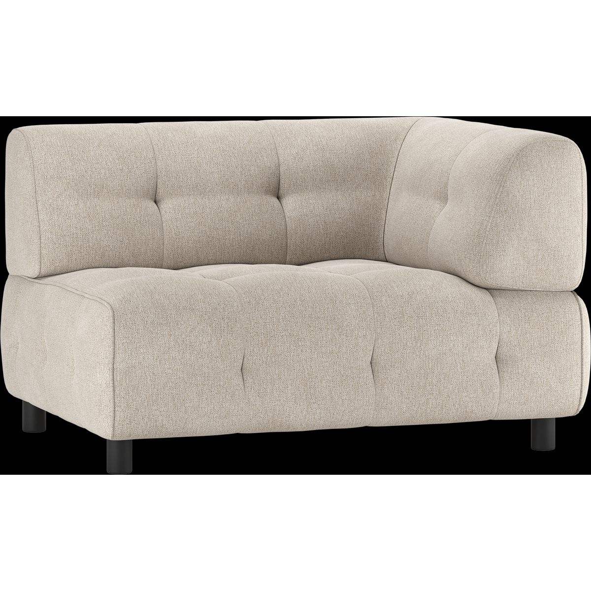 Louis Modulære sofa 1,5-sæder med arm højre, fladvævet stof lysegrøn H73x90x122 cm