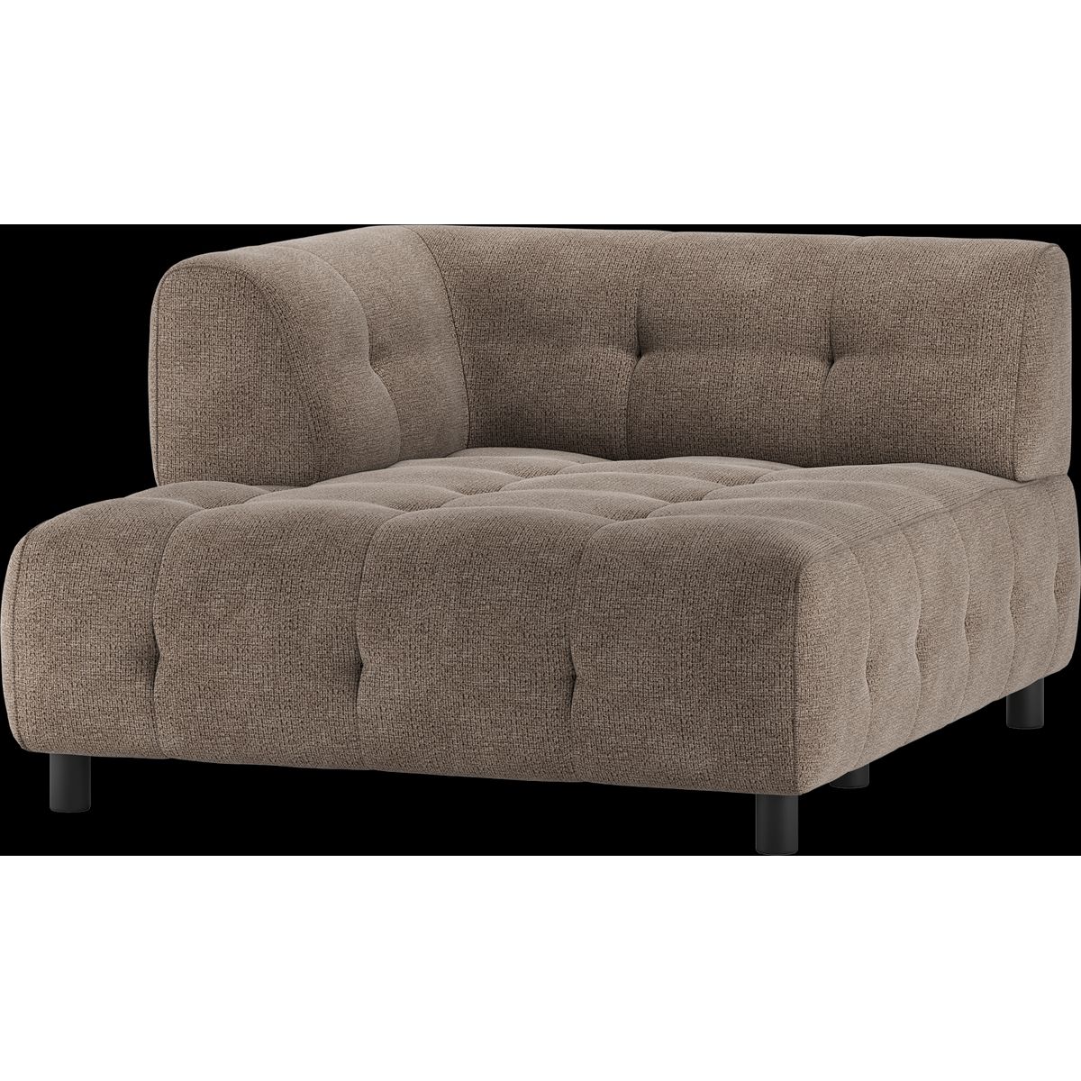 Louis Modulære sofa 1,5 chaiselong med arm venstre, chenille kaffe H73x140x122 cm