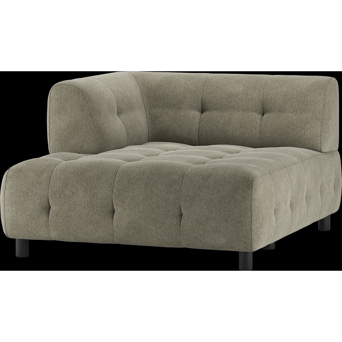 Louis Modulære sofa 1,5 chaiselong med arm venstre, chenille grøn H73x140x122 cm