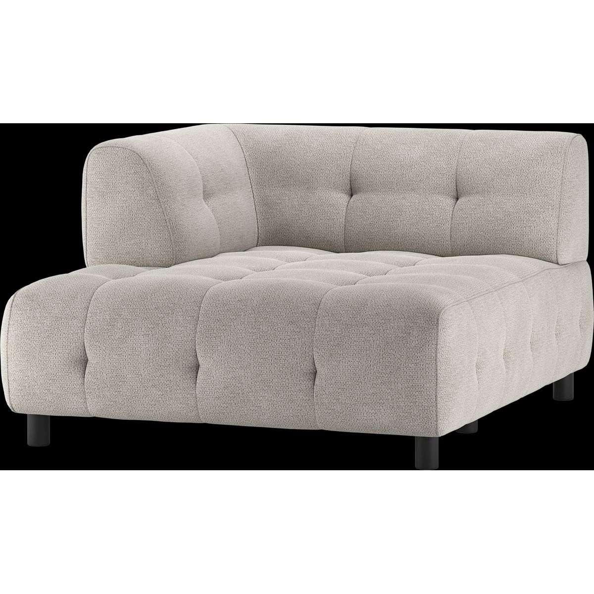 Louis Modulære sofa 1,5 chaiselong med arm venstre, chenille lysegrå H73x140x122 cm