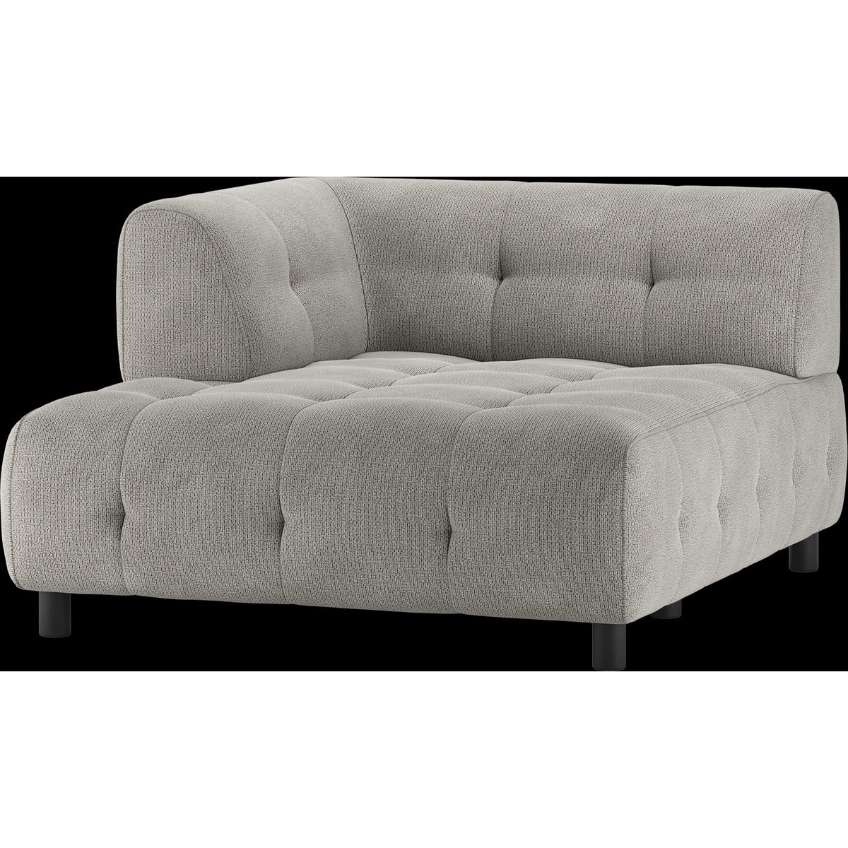 Louis Modulære sofa 1,5 chaiselong med arm venstre, chenille lysegrøn H73x140x122 cm