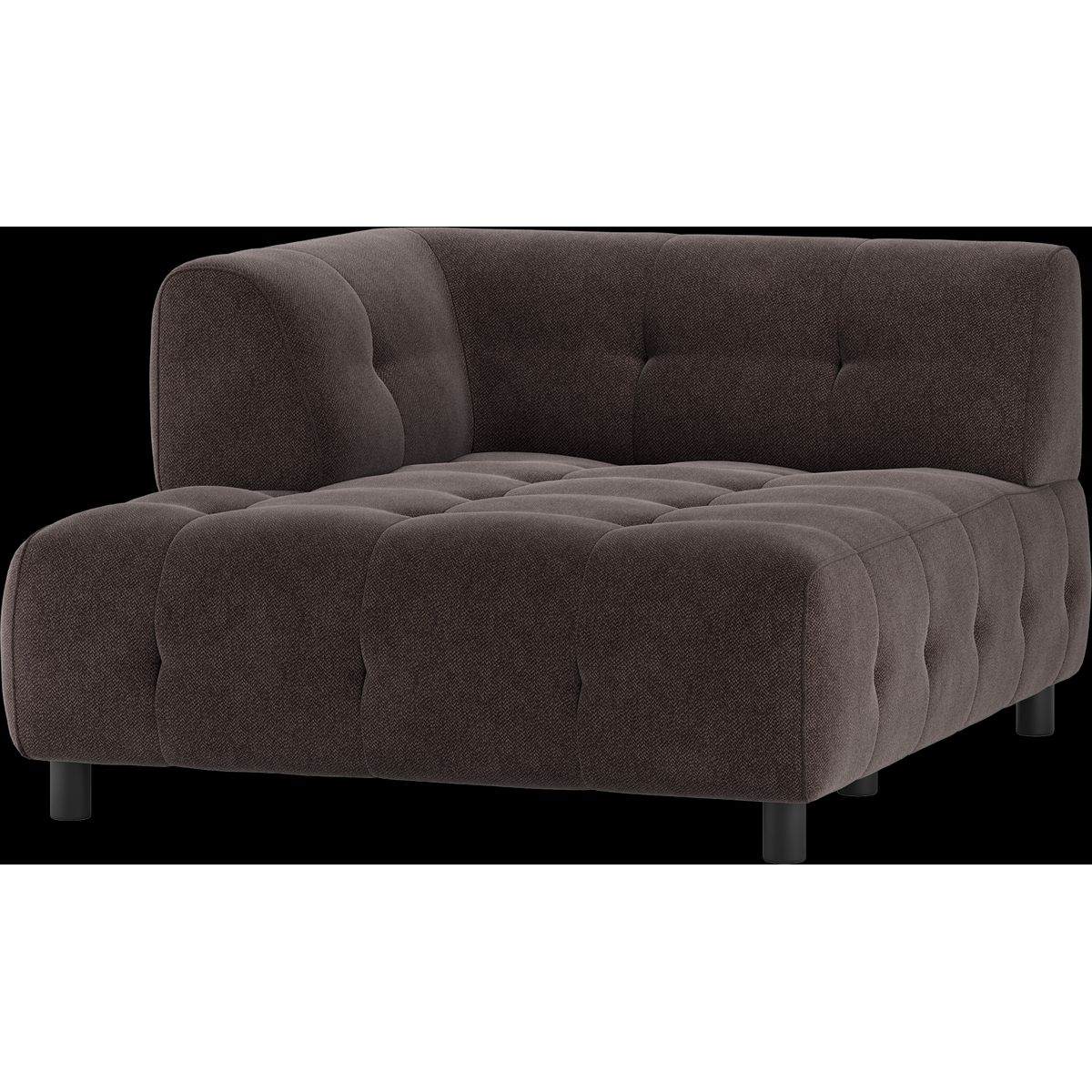 Louis Modulære sofa 1,5 chaiselong med arm venstre, vævet stof kaffe H73x140x122 cm