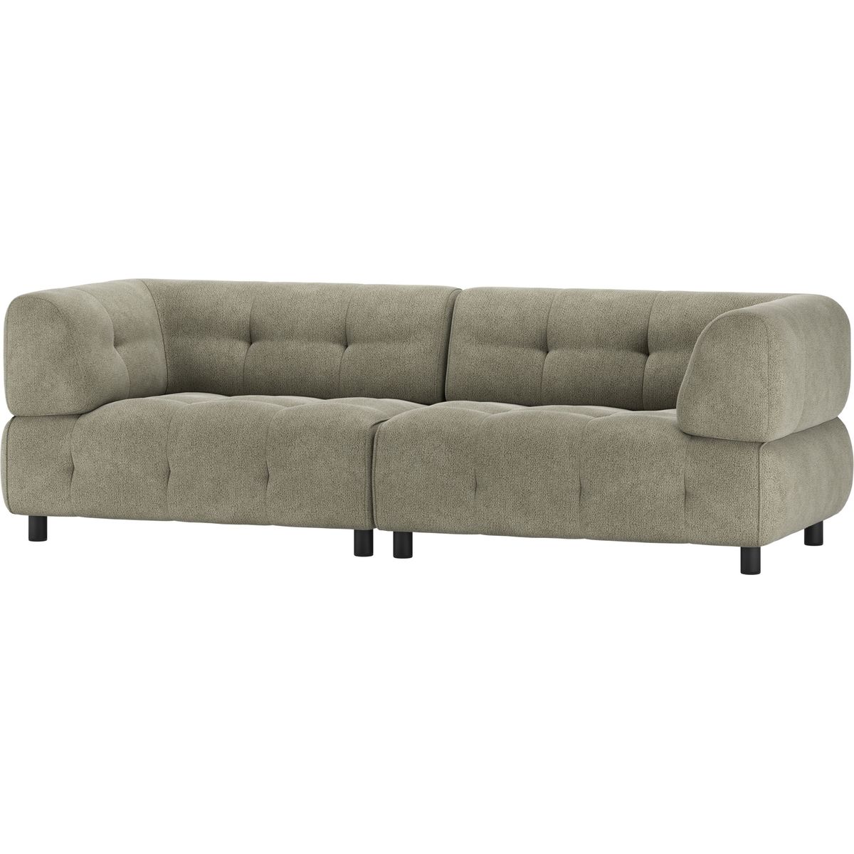 Louis, 3-personers sofa, grøn, chinelle, H73x90x244 cm