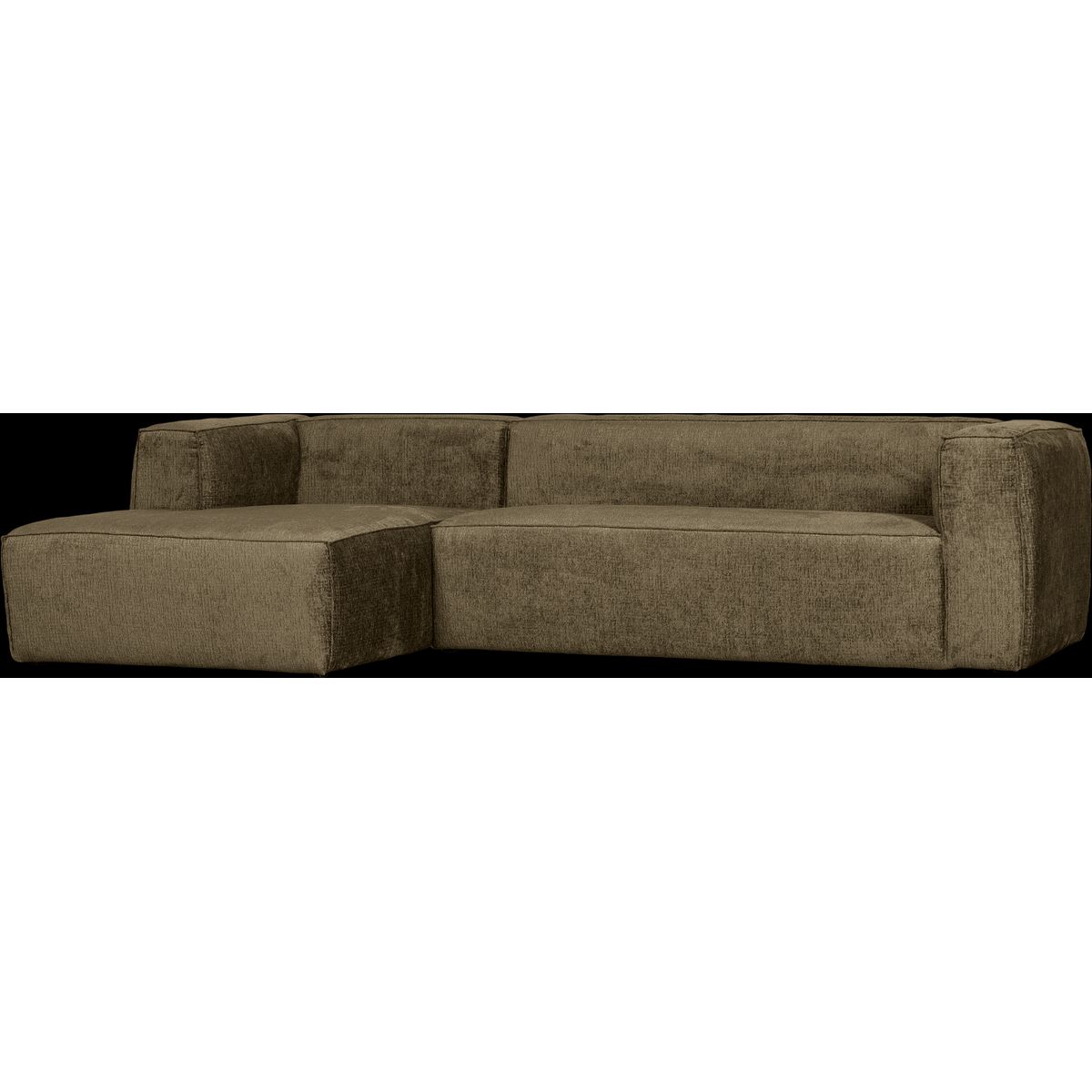 Bean, Hjørnesofa venstrevendt, grøn, H73x175x305 cm, velour