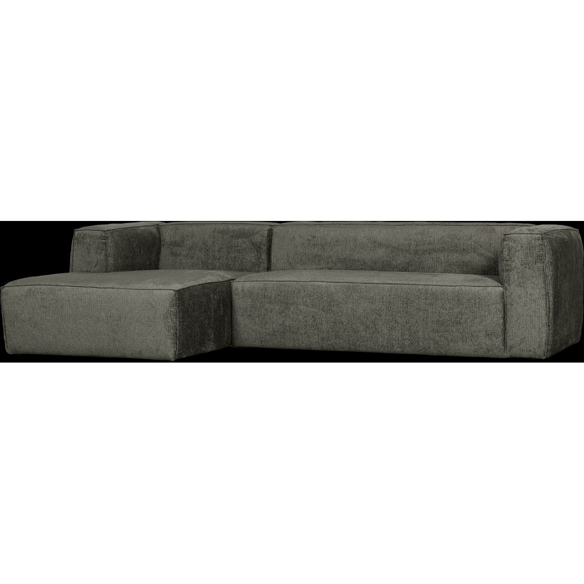 Bean, Hjørnesofa venstrevendt, mørkegrå, H73x175x305 cm, velour