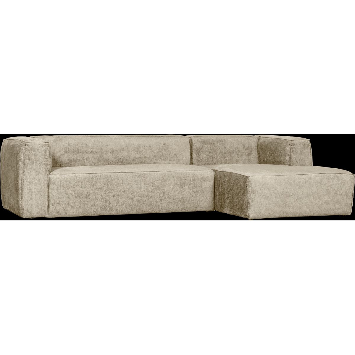 Bean, Hjørnesofa højrevendt, creme, H73x175x305 cm, velour