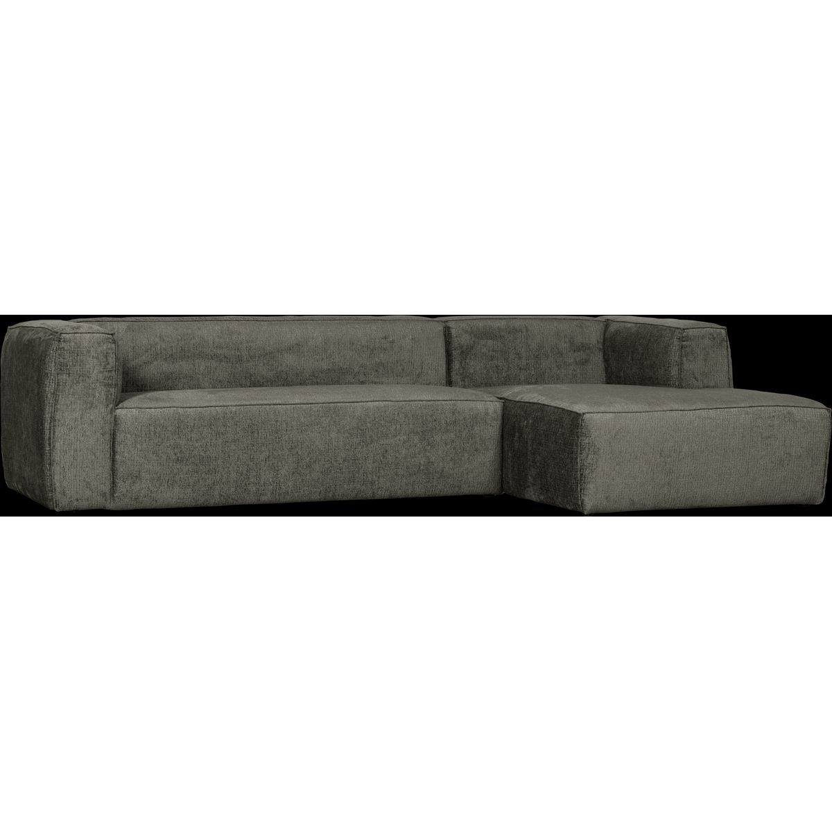 Bean, Hjørnesofa højrevendt, mørkegrå, H73x175x305 cm, velour