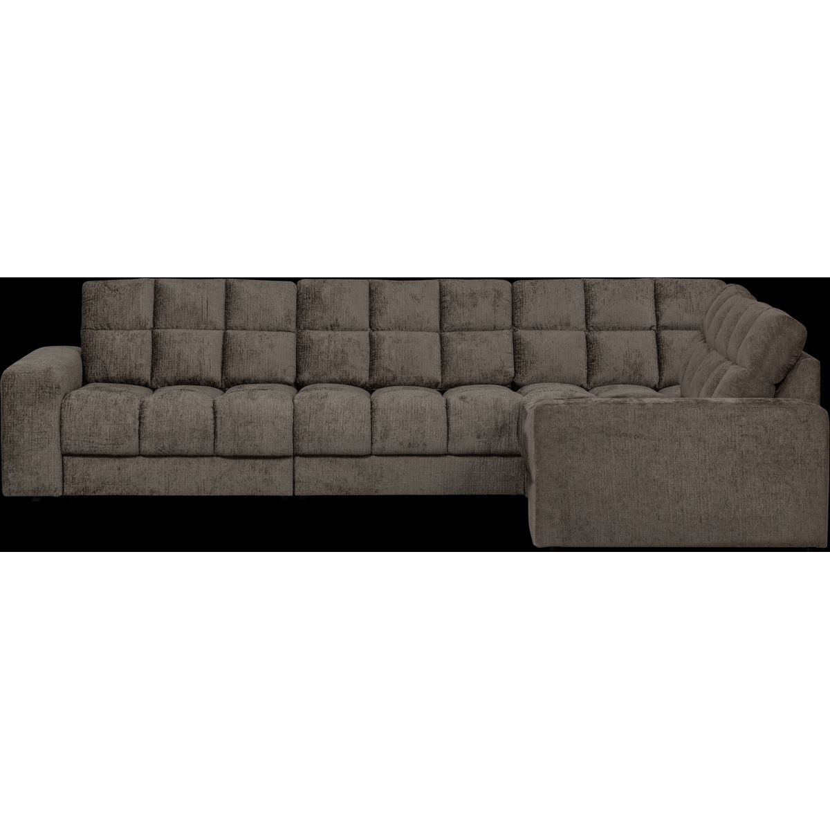 Second Date, Hjørnesofa højrevendt, grå, H78x212x316 cm, velour