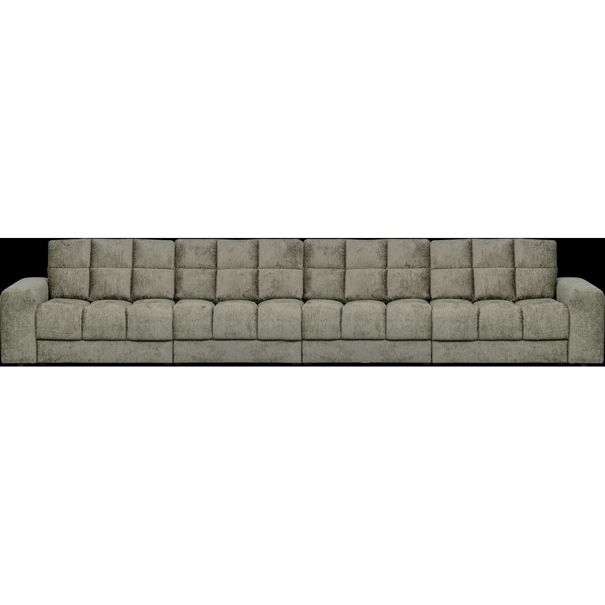 Second Date, 4-personers sofa, frost, H78x99x406 cm, velour