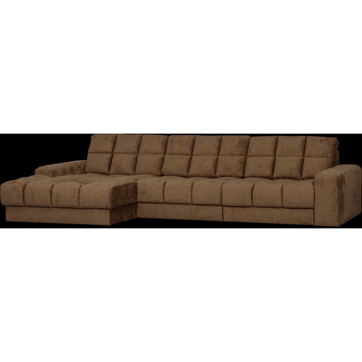 Second Date, Chaiselong sofa, venstrevendt, messing, H78x162x316 cm