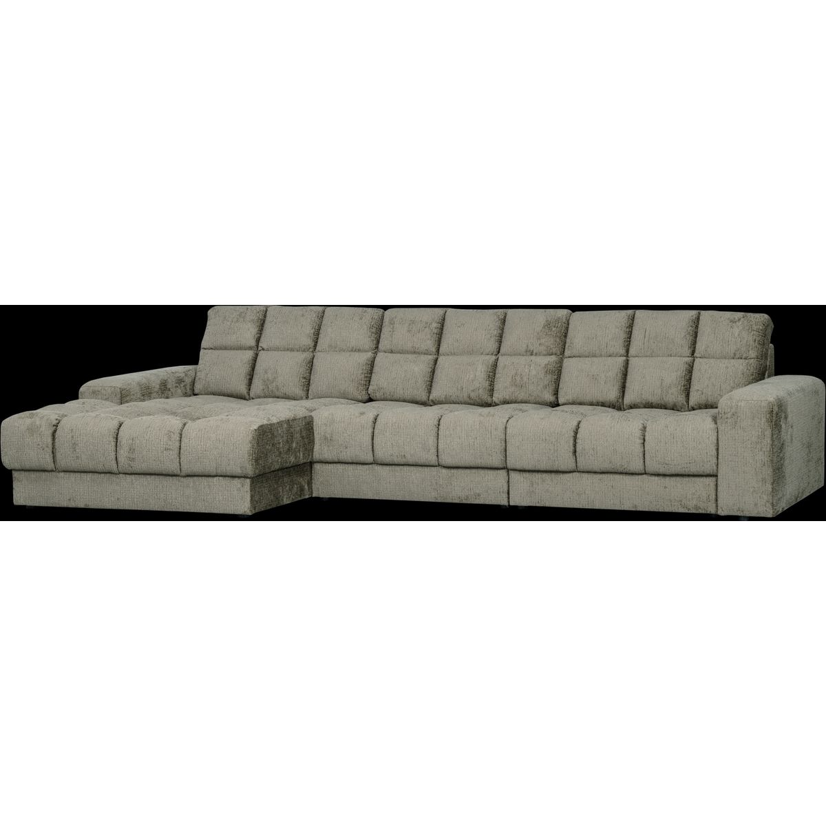 Second Date, Chaiselong sofa, venstrevendt, frost, H78x162x316 cm, velour