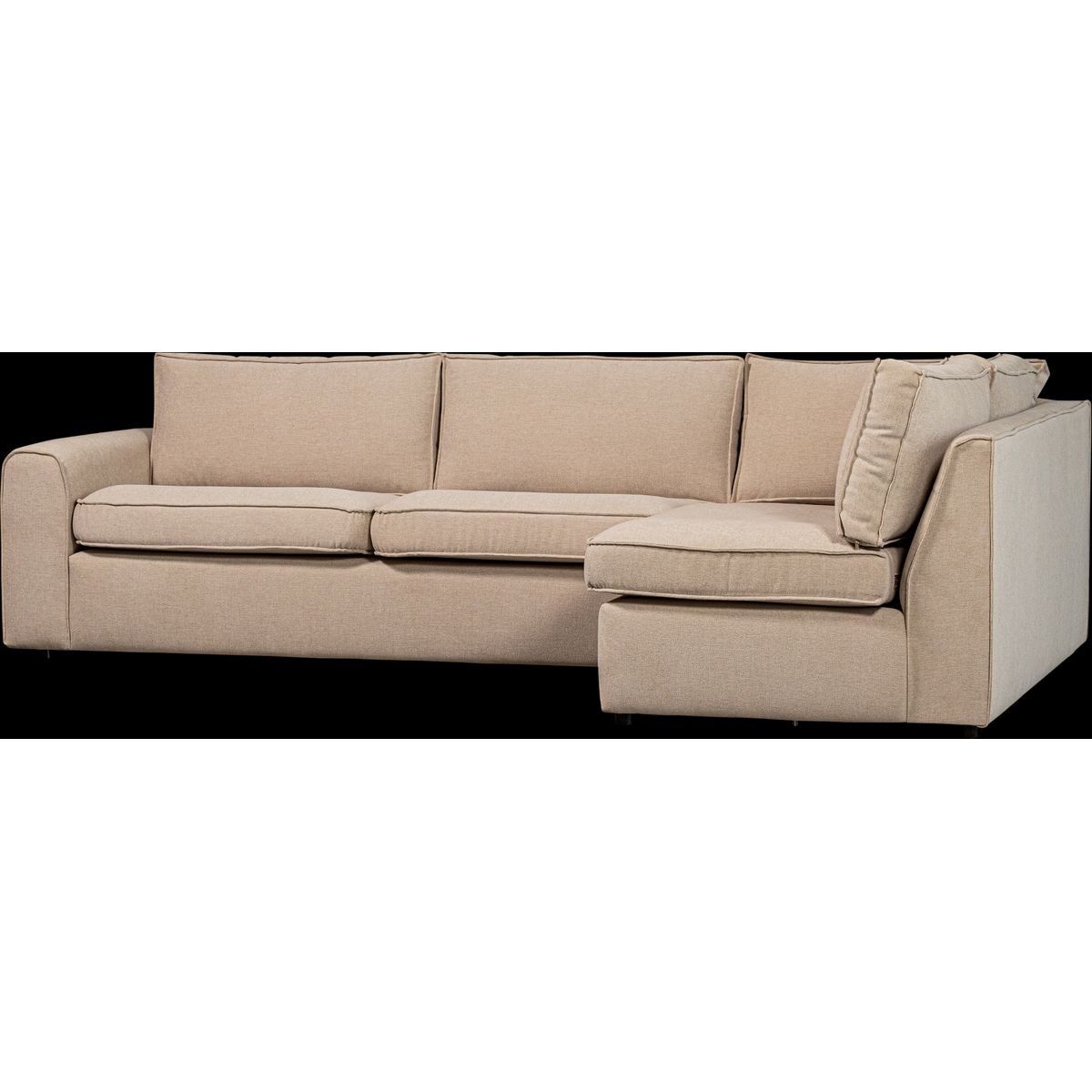 Freek, Hjørnesofa højrevendt, varm beige, H80x175x284 cm