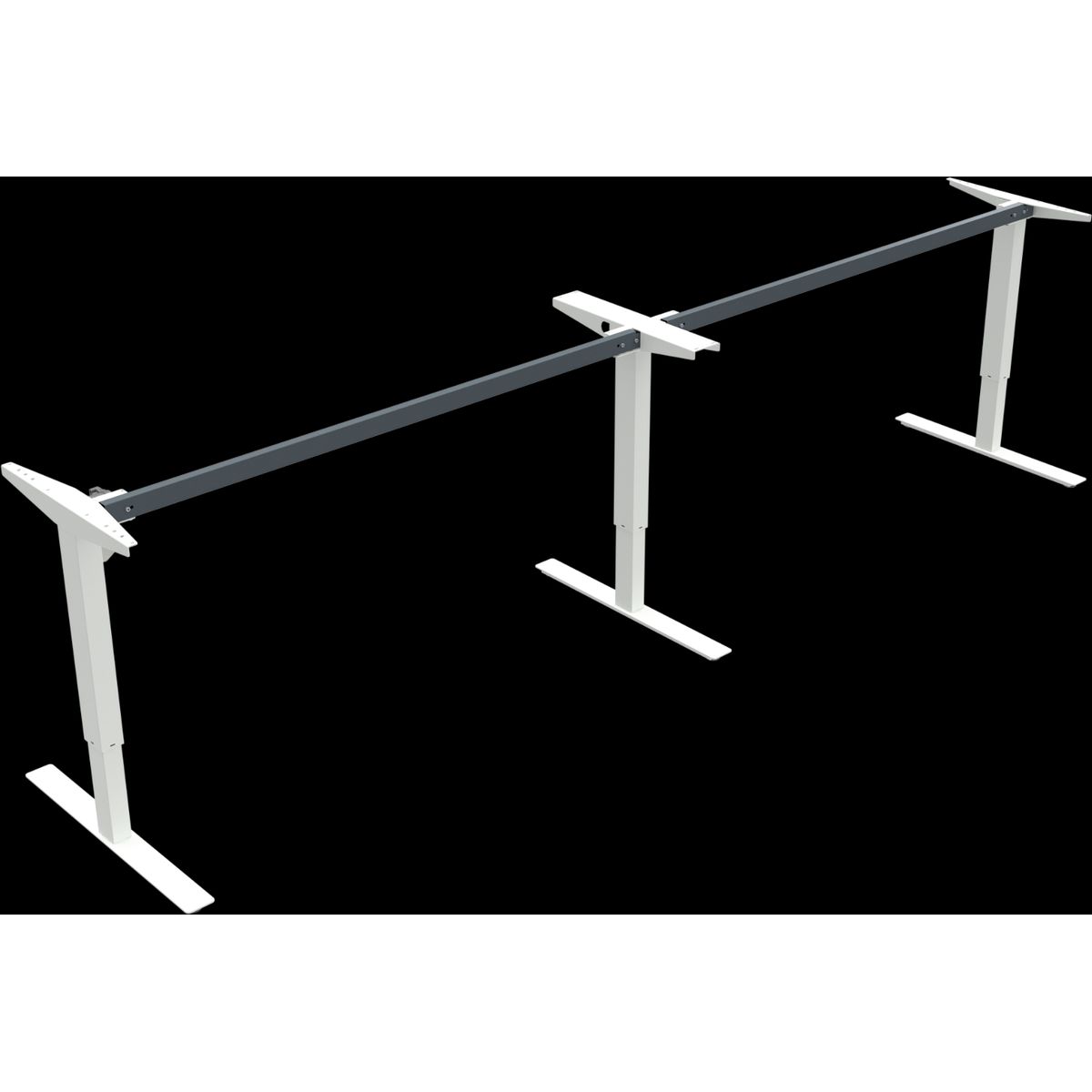 UpDown, Hæve-/sænkestel, hvid, H118x75x342 cm, metal