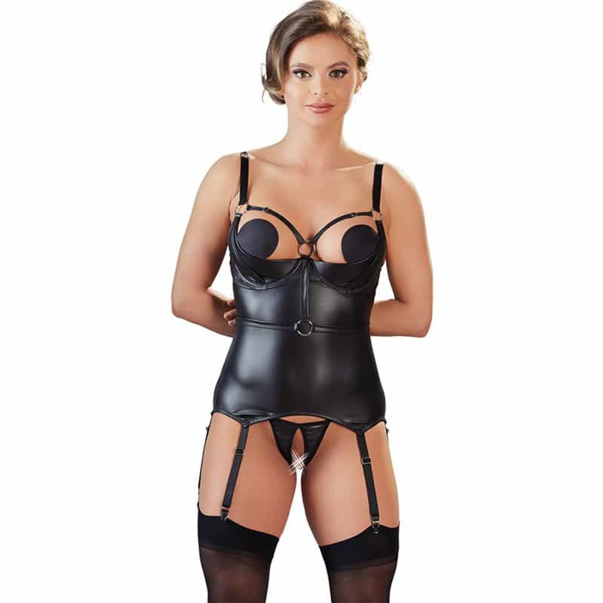 Cottelli Nora Bondage Corsage med Manchetter - S