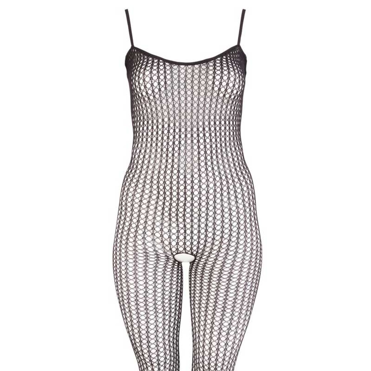 NO:XQSE Ava Bundløs Net Catsuit Sort - XL/XXL