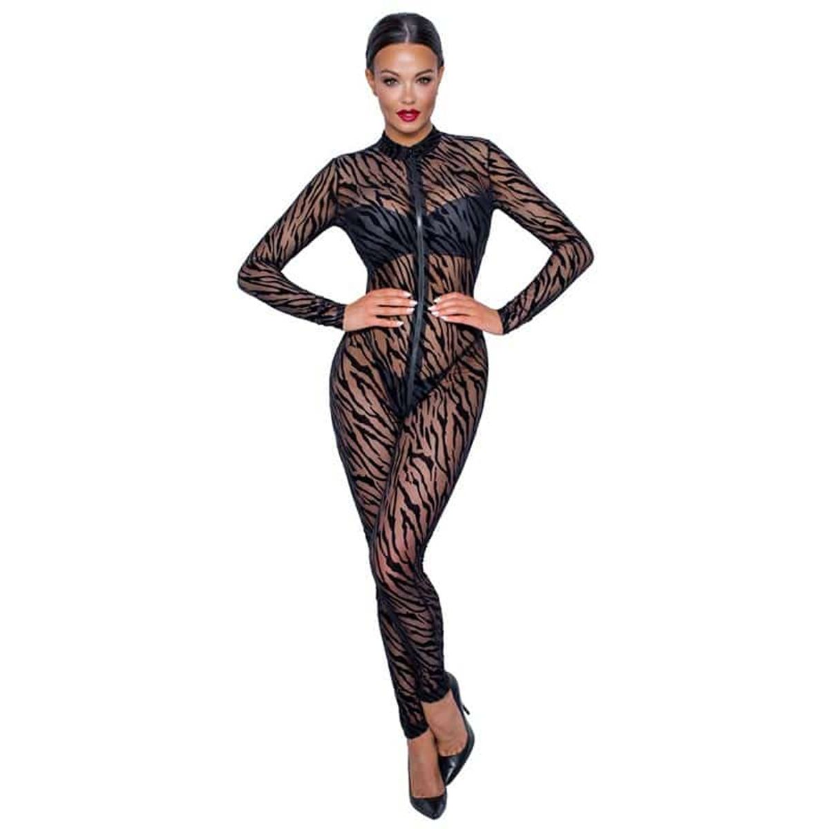 Noir Handmade Demi Catsuit Sort - XL