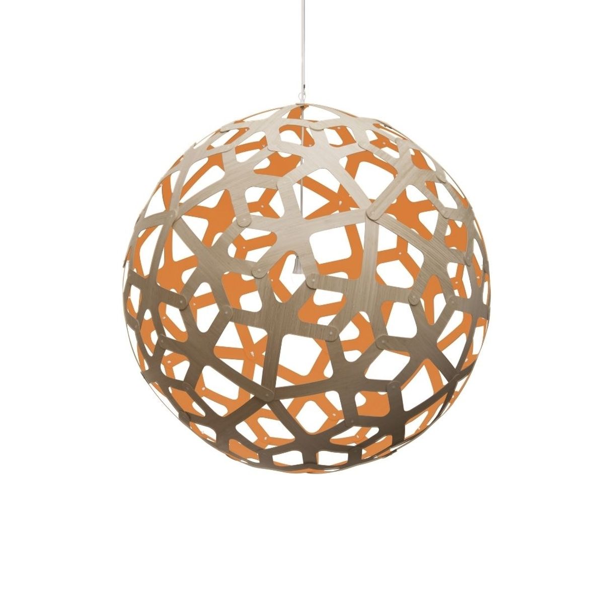 Coral Ø100 Pendel Bamboo / Orange - David Trubridge