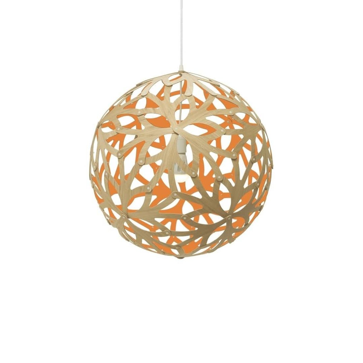 Floral Ø80 Pendel Bamboo / Orange - David Trubridge