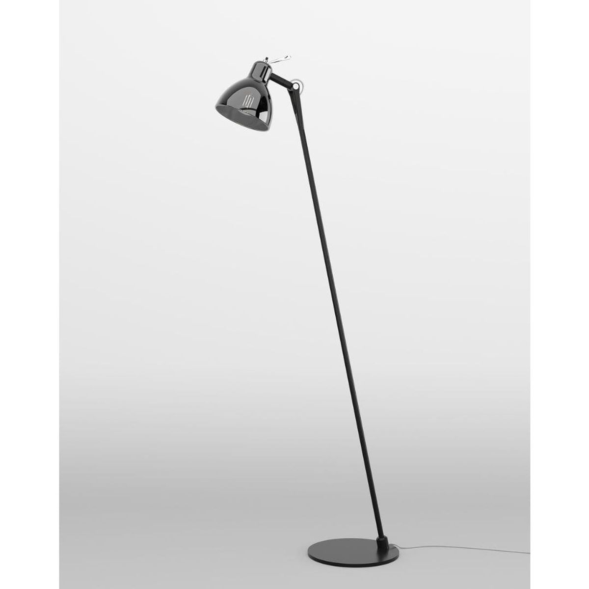 Luxy Glam F0 Gulvlampe Smokey Sort - Rotaliana