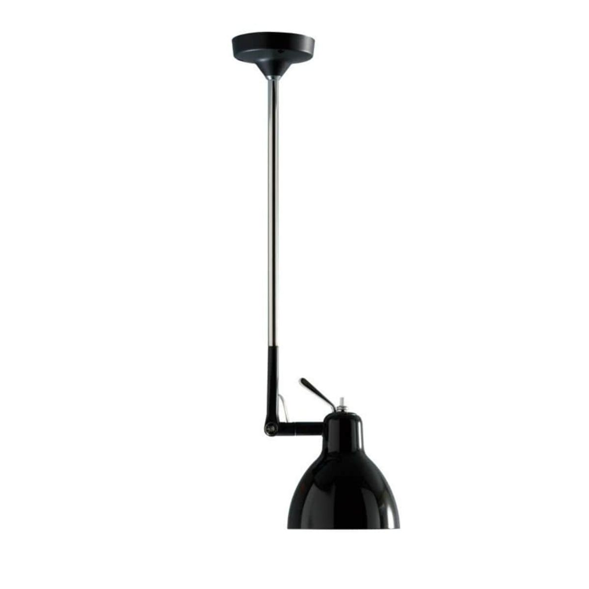 Luxy H1 Væg- og Loftlampe Mat Sort/Blank Hvid Skærm - Rotaliana