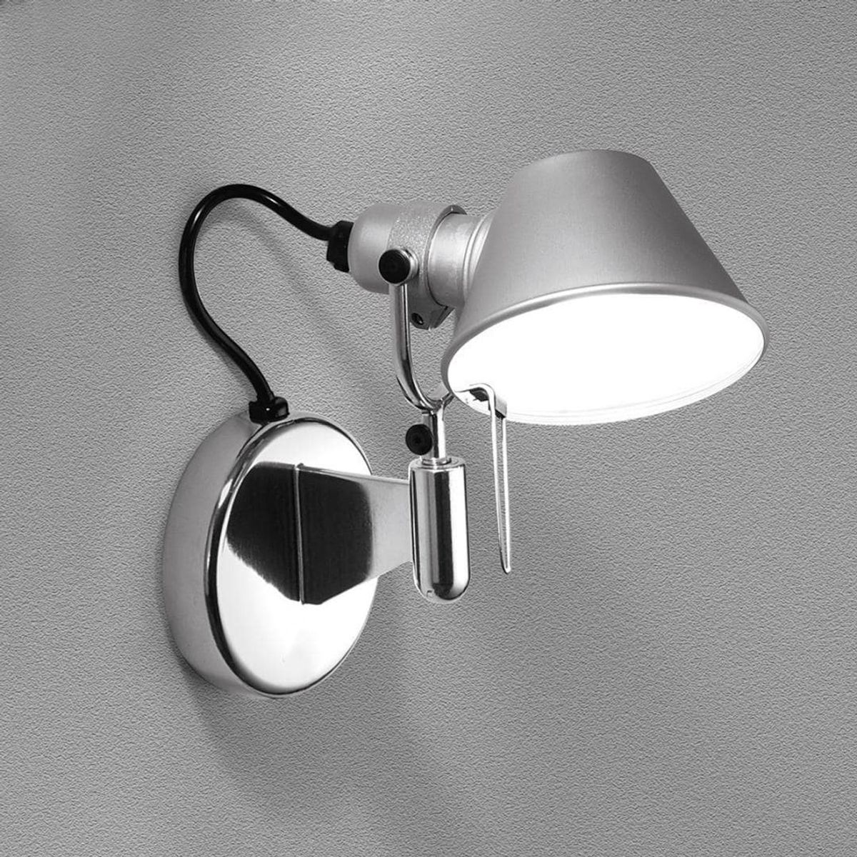 Tolomeo Micro Faretto Væglampe Alu u/afbryder - Artemide