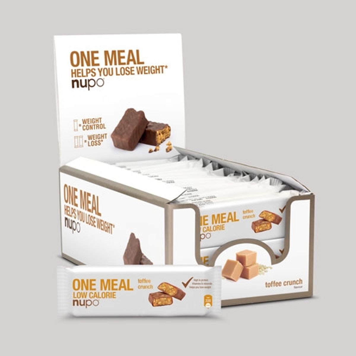 Nupo One Meal Bar - Toffee Crunch 24x60 g