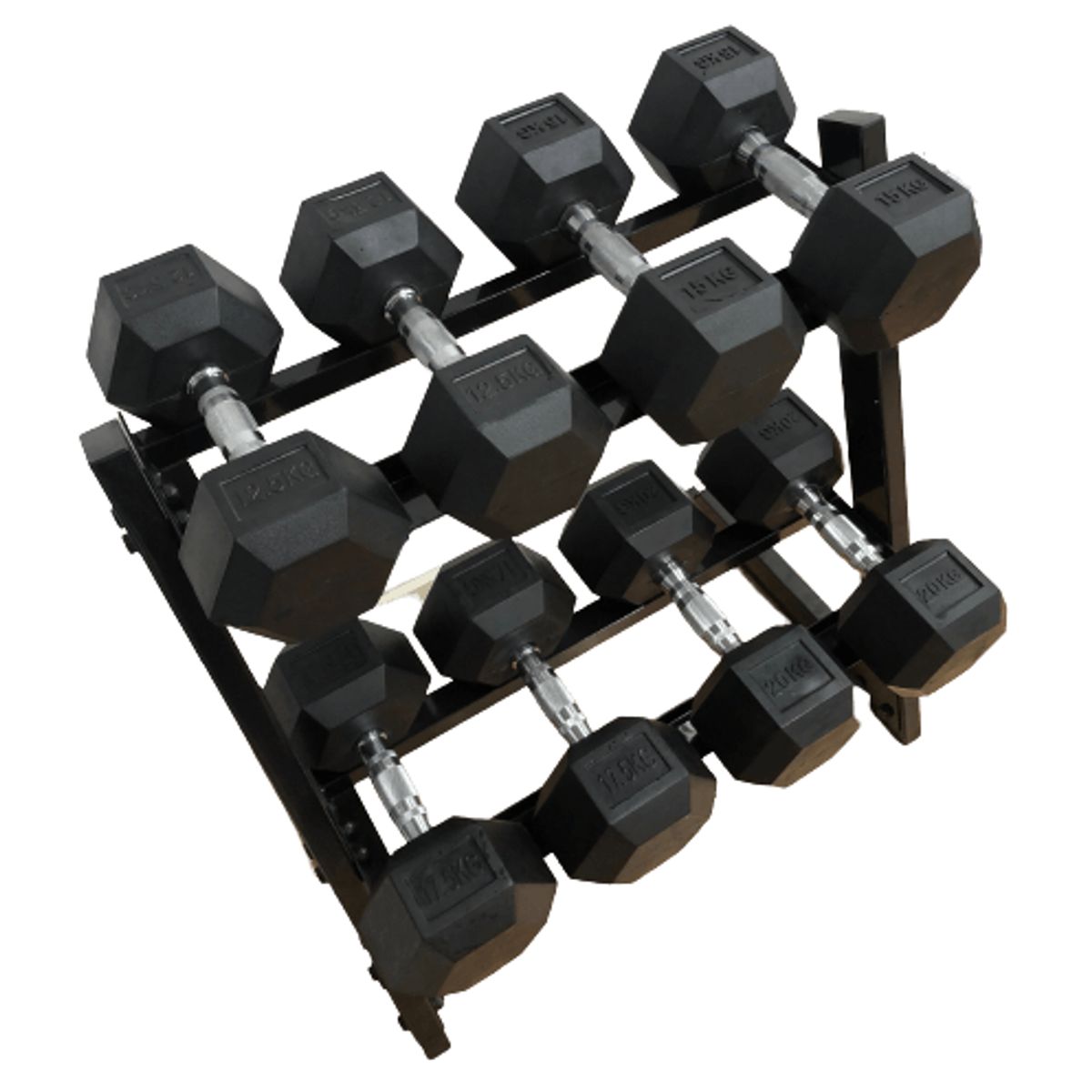 Odin 130kg Hex Set PAKKETILBUD (4 sæt håndvægte + rack)