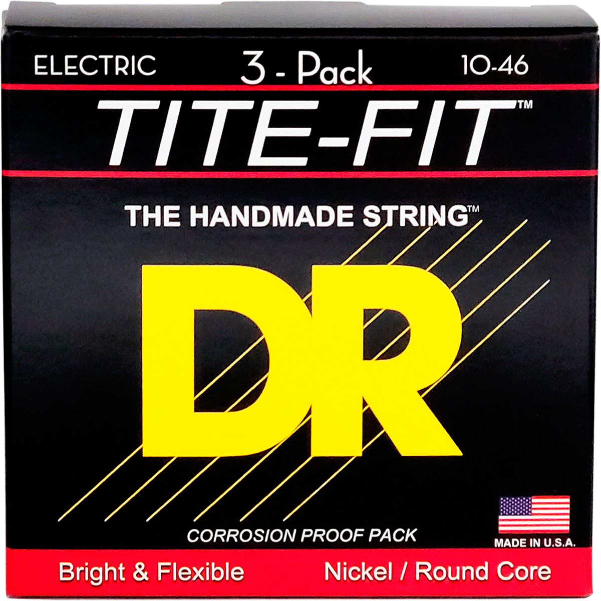 DR Strings MT-10-3PK Tite-fit el-guitar-strenge, 010-046 (3 sæt)