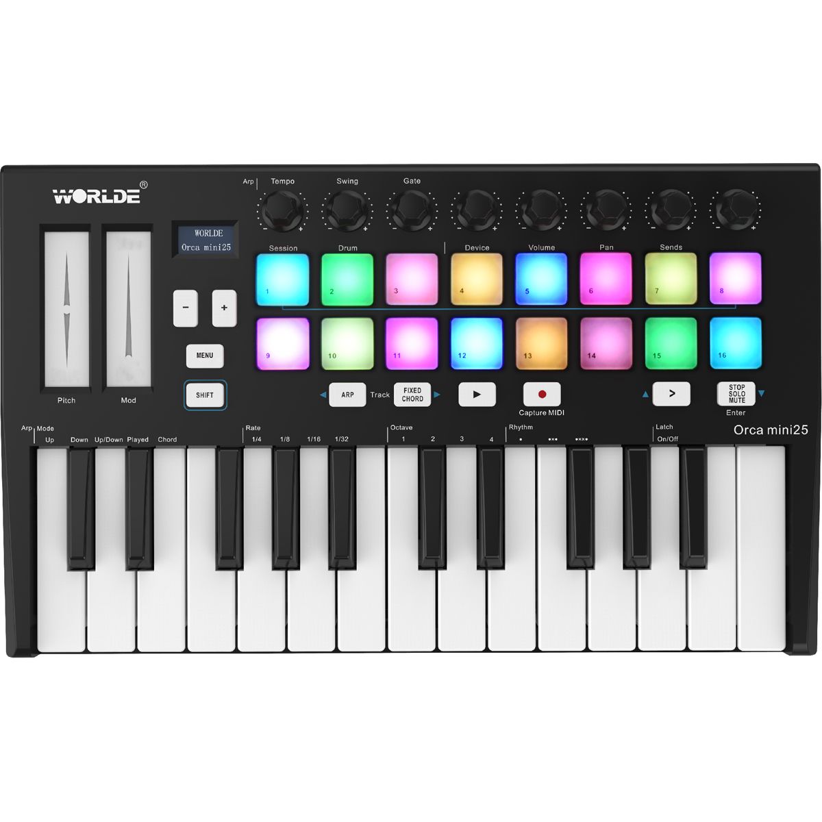 Worlde Orca-Mini-25 midi-controller