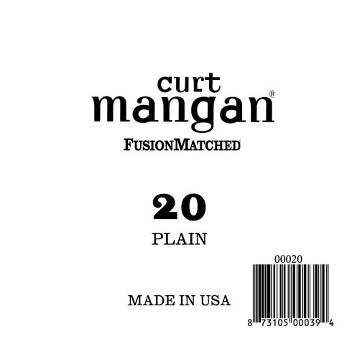 Curt Mangan 20 løs plain-steel guitarstreng .020