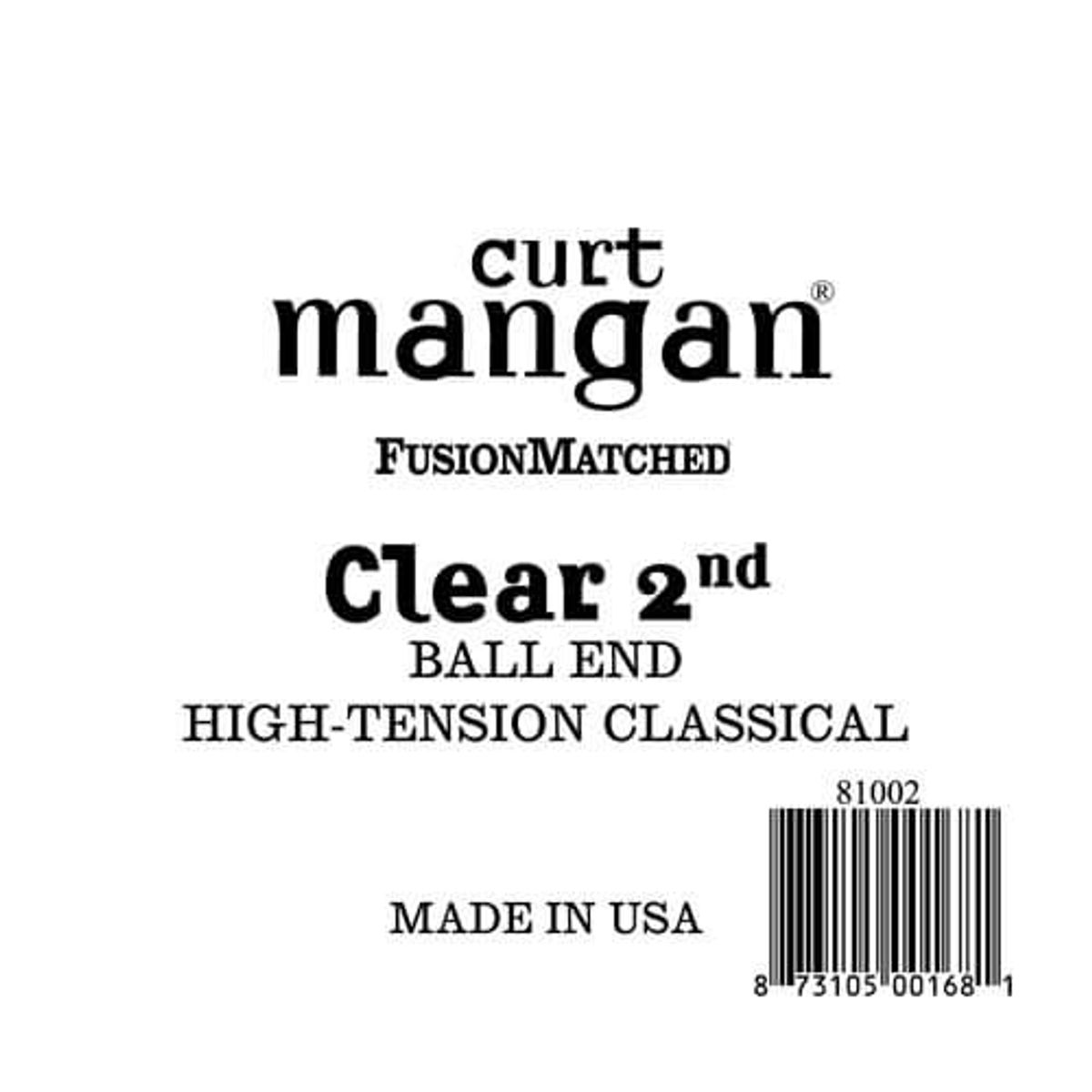 Curt Mangan 81002 løs nylon 2nd spansk guitarstreng, ball-end, high-