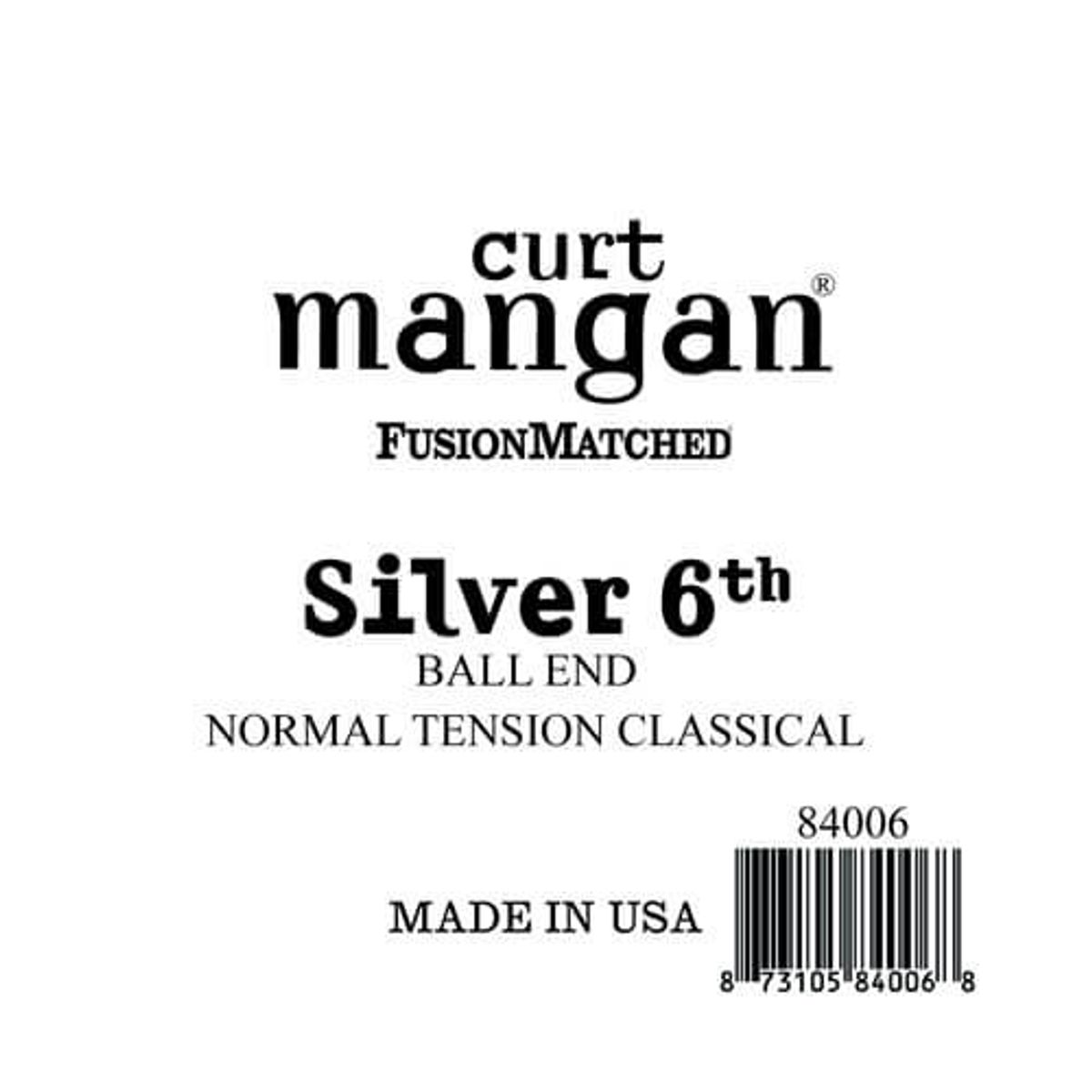 Curt Mangan 84006 løs silver-wound 6th spansk guitarstreng, ball-end