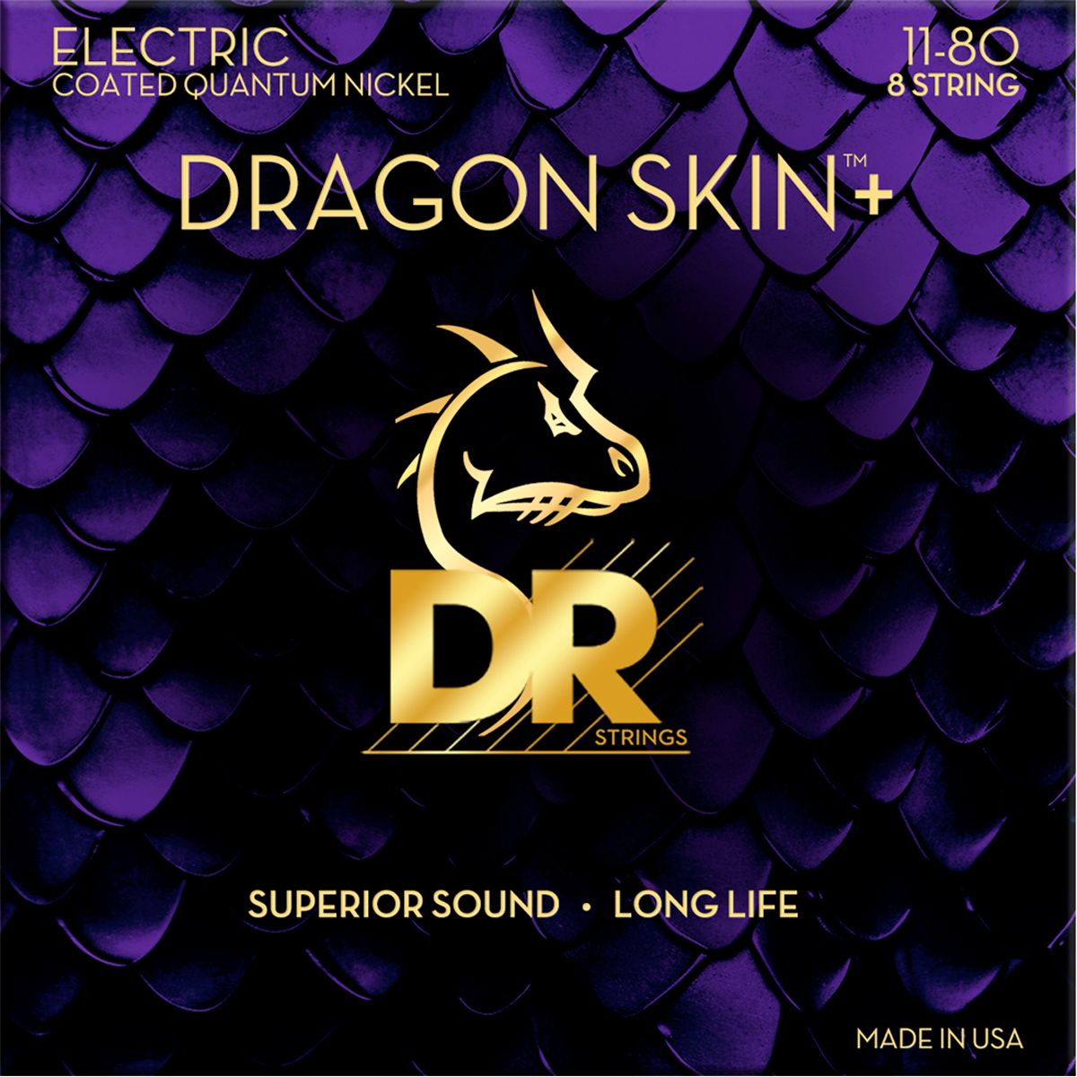 DR Strings DEQ-11 Dragon skin+ el-guitar-strenge, 011-050