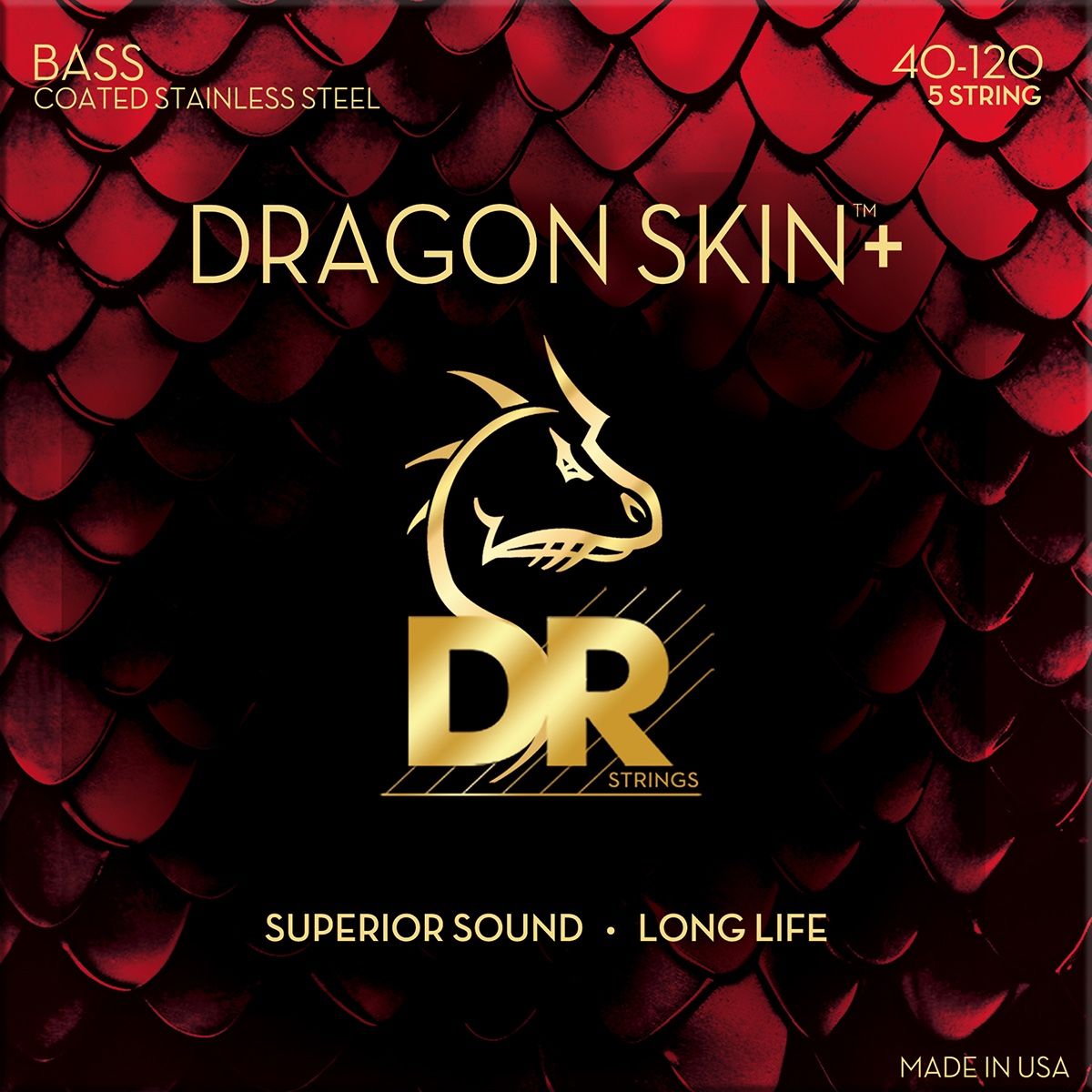 DR Strings DBS5-40 Dragon skin+ bas-strenge, 040-120