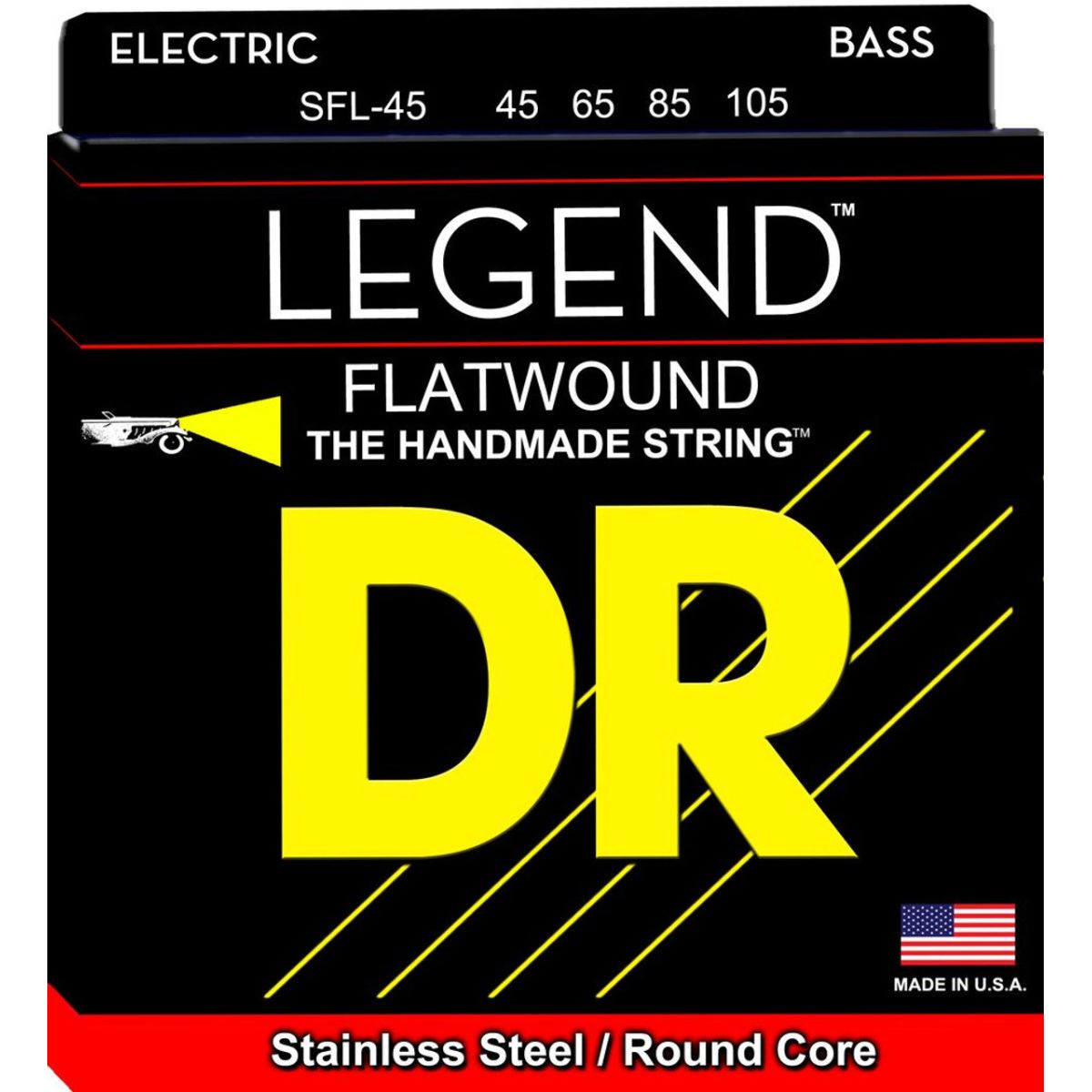 DR Strings SFL-45 Short Scale Flatwound bas-strenge, 045-105