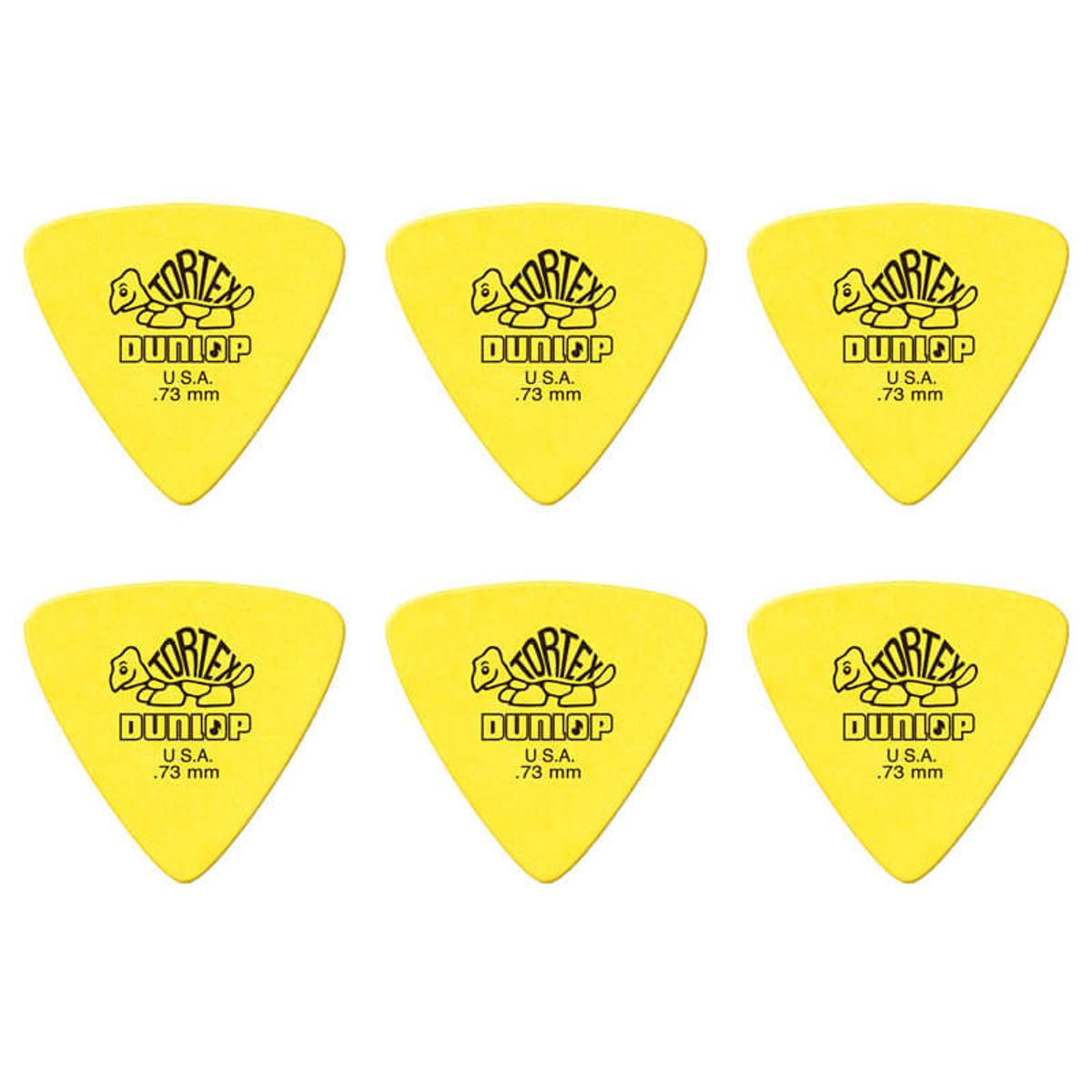 Dunlop Tortex Triangle 0,73 mm plektre (6 stk.)