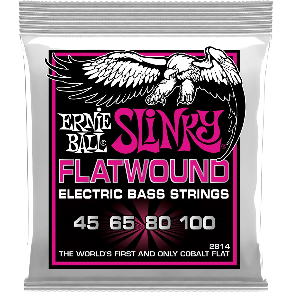 Ernie Ball 2814 Cobalt Flatwound bas-strenge, 045-100