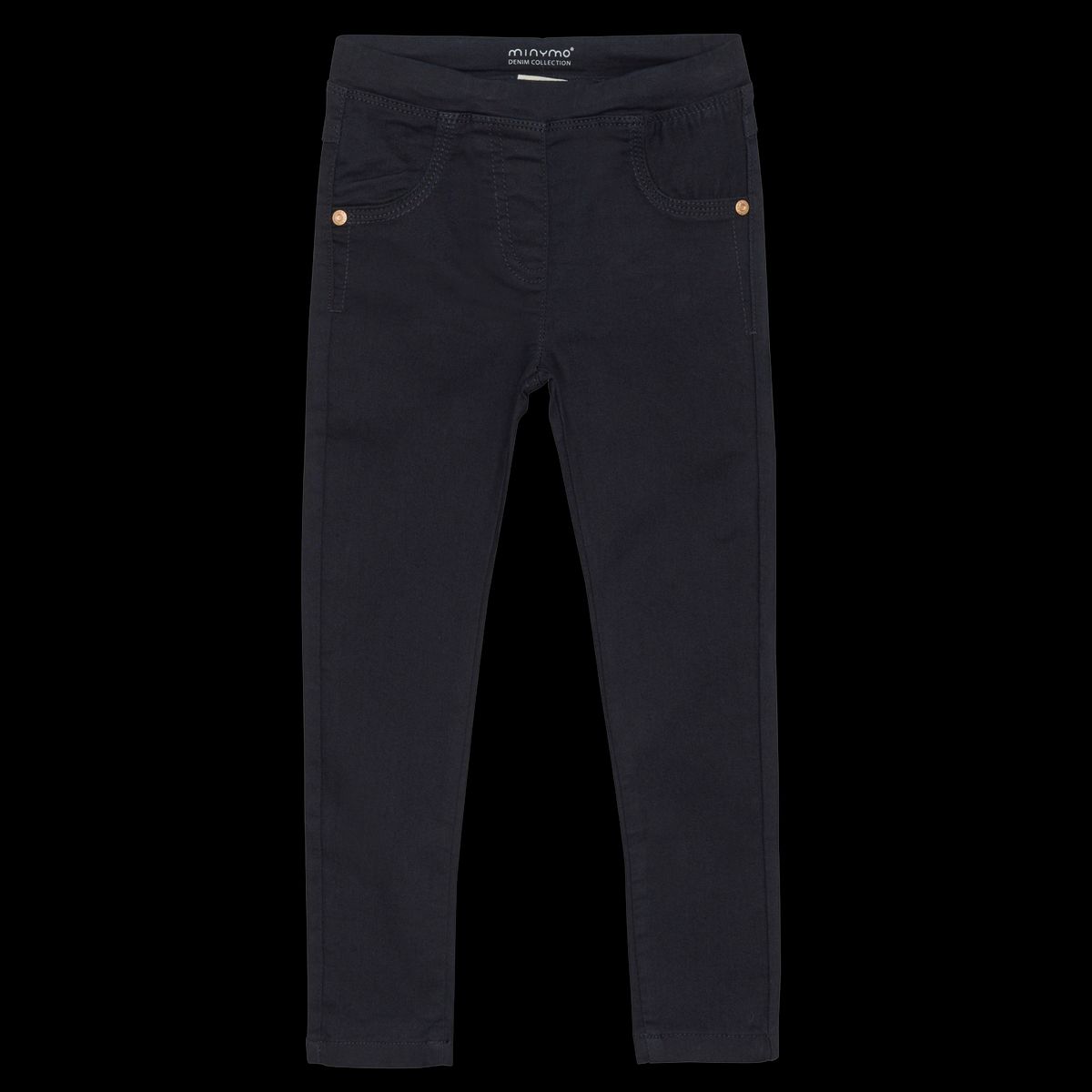 Minymo Pige Jeggings i økologisk bomuld - Blue Night - 86