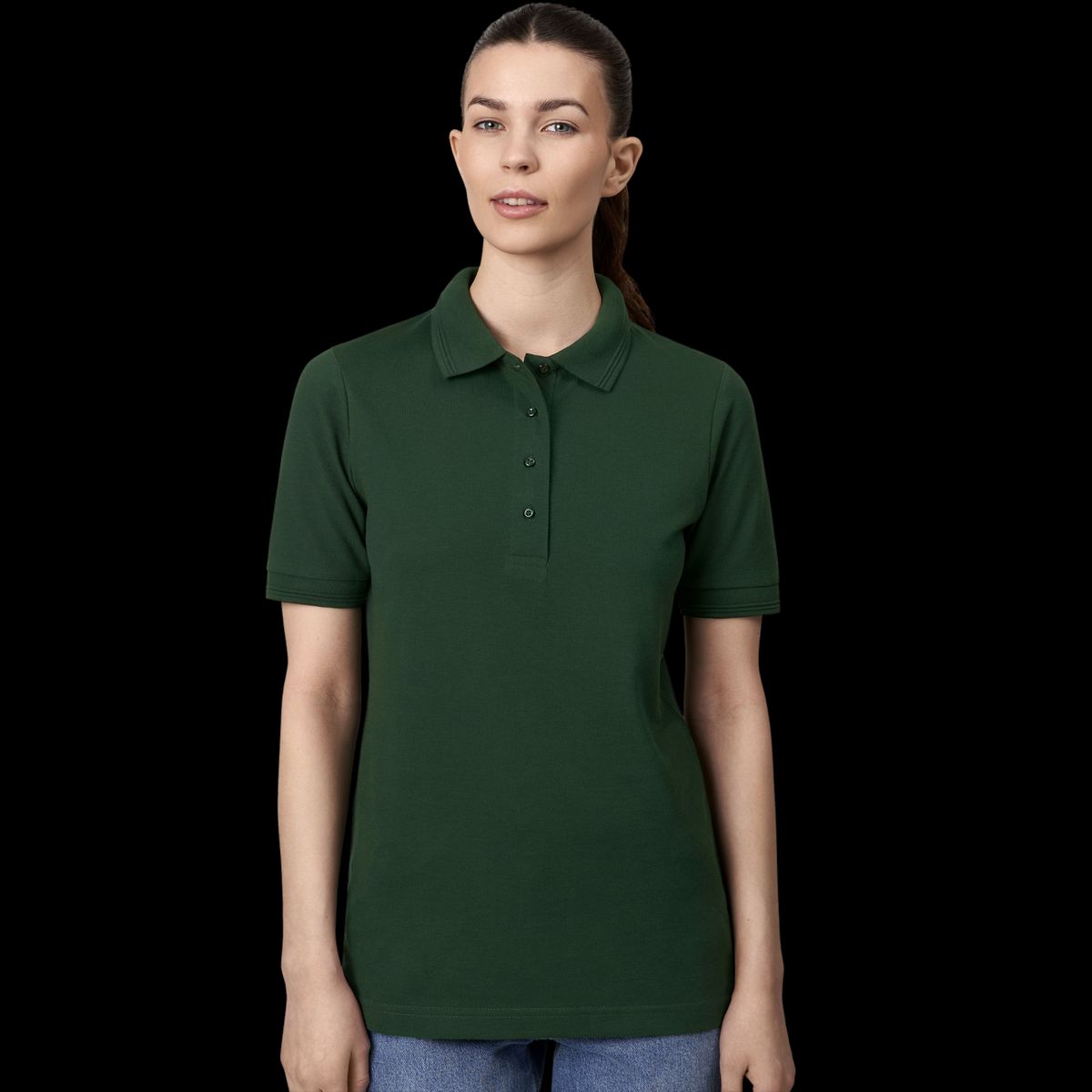 ID Pro Wear Dame Polo - Flaskegrøn - 3XL