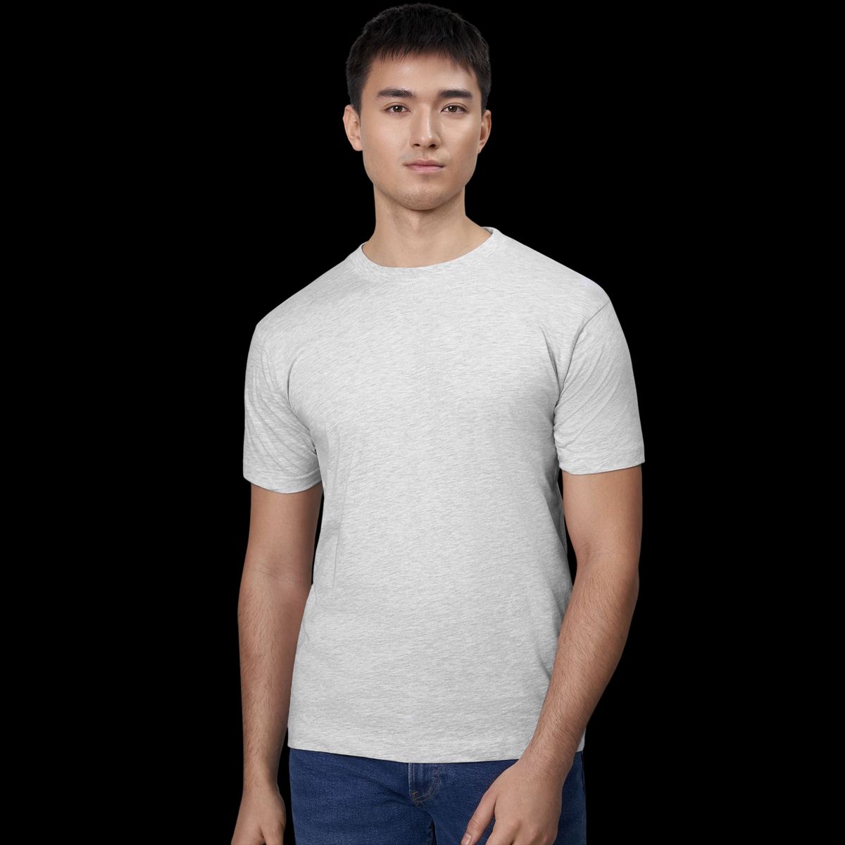 ID Game Herre T-shirt - Snow Melange - XL