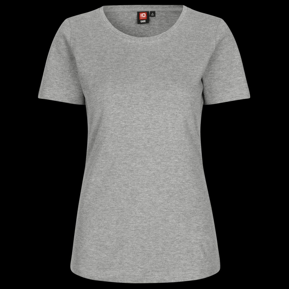 ID Interlock Dame T-shirt - Grå Melange - 2XL