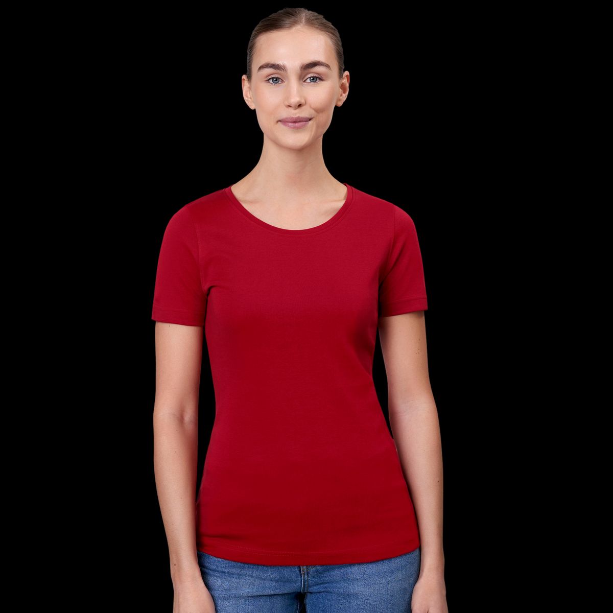 ID Interlock Dame T-shirt - Rød - L