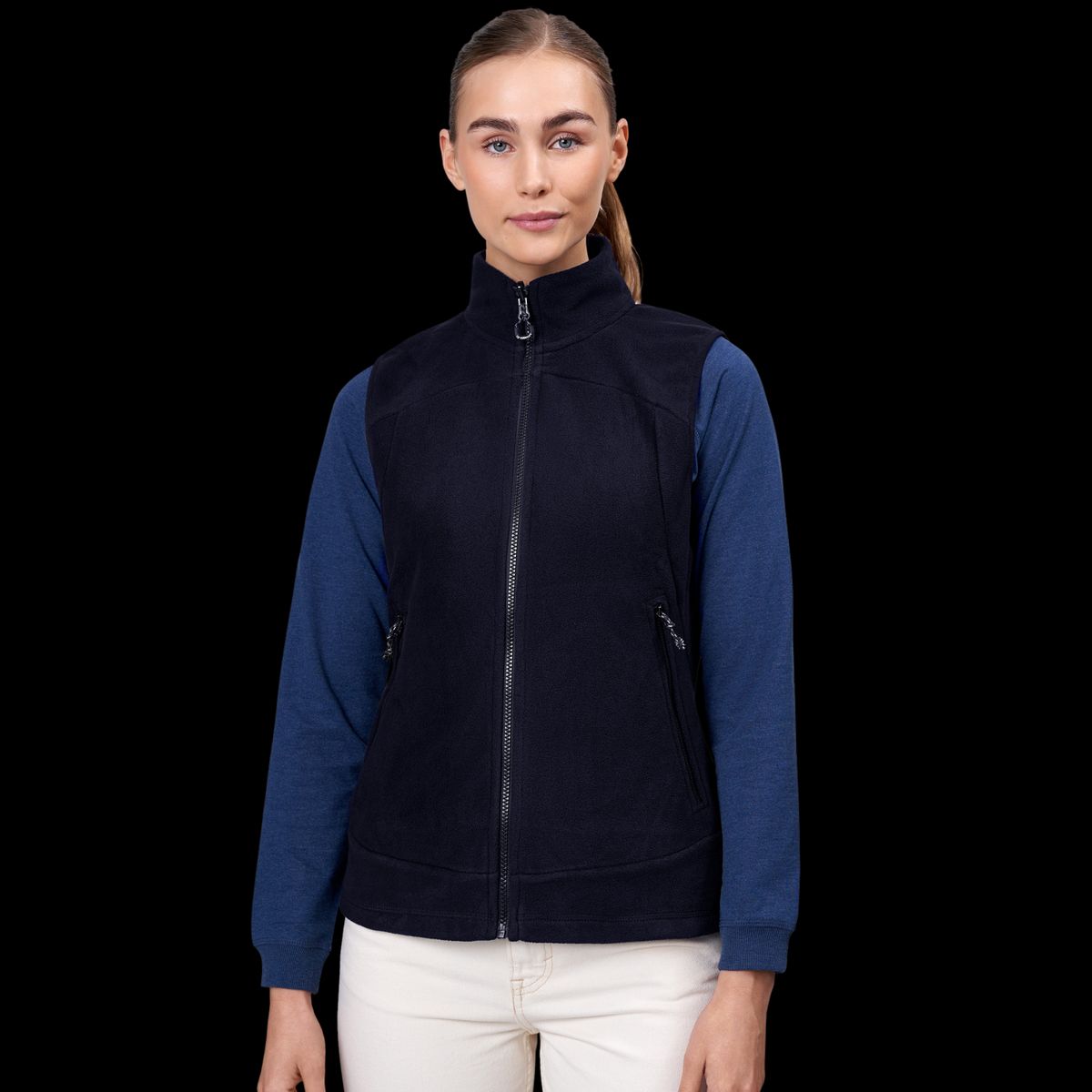 ID Active Dame Vest m. fleece - Navy - M