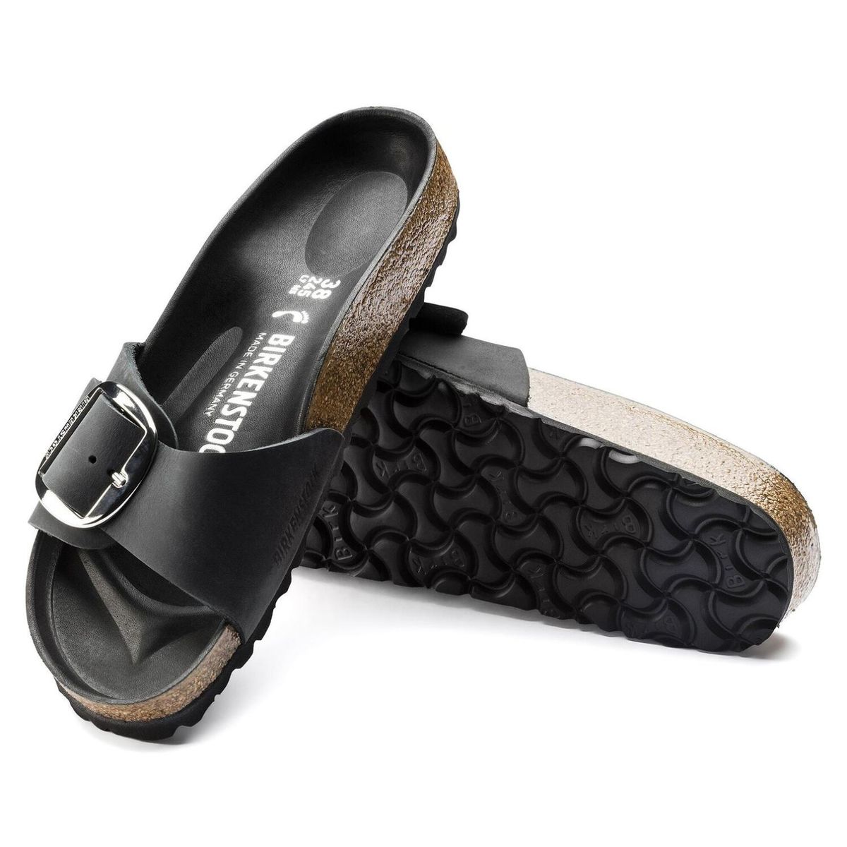 Birkenstock Madrid Big Buckle Dame Sandaler - Black - 41