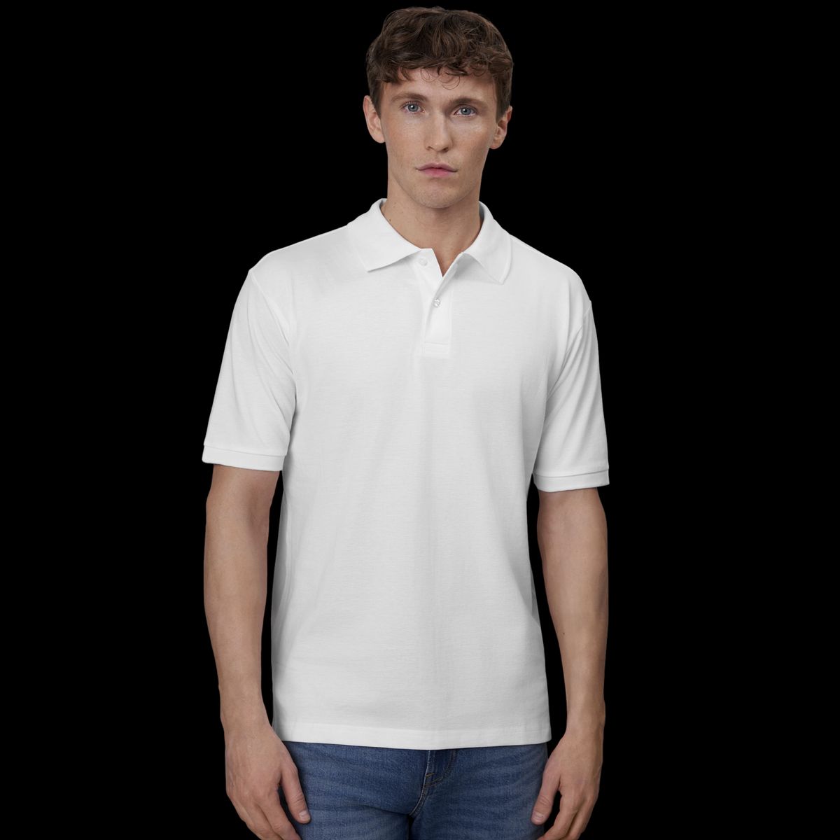 ID Yes Herre Polo - Hvid - 2XL